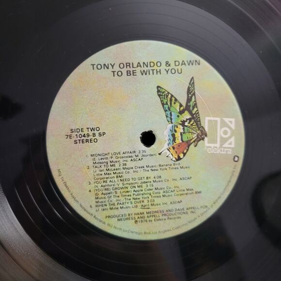 Tony Orlando & Dawn Vinyl Lot (2 LPs) – To Be With You & Tuneweaving – VG+ - Picture 10 of 10